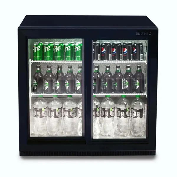 Bromic BB0200GDS-NR-1 Back Bar Fridge, 190L, 2 Doors, Sliding