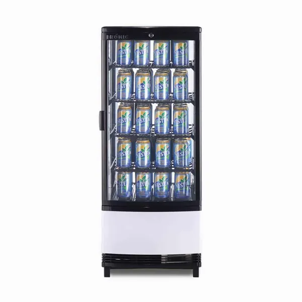 Bromic CT0100G4BC-NR Countertop Fridge, 98L, 1 Door, Curved Glass