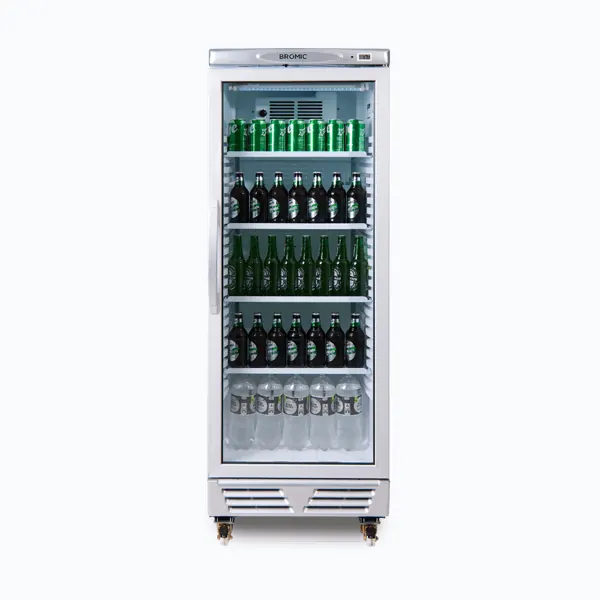 Bromic GM0300-NR Upright Display Fridge, 290L, 1 Door, Flat Glass