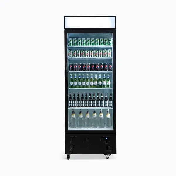 Bromic GM0690LB Upright Display Fridge, 659L, 1 Door, Flat Glass, Lightbox