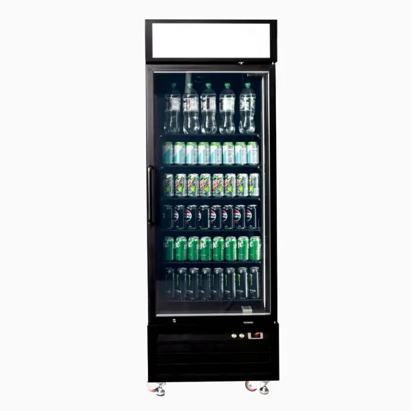 Bromic SKU 3736260-NR Upright Display Fridge 546L, 1 Door, Flat Glass, Lightbox