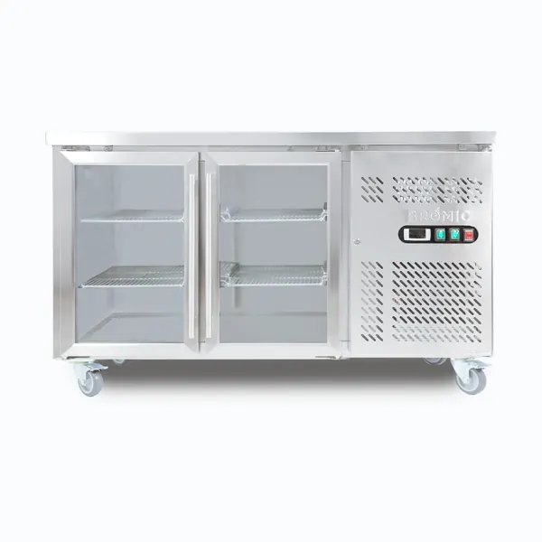 Bromic UBC1360GD-NR Under Bench Display Fridge, 282L, 2 Doors, Glass