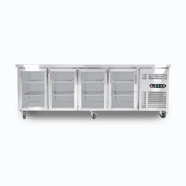 Bromic UBC2230GD-NR Under Bench Display Fridge, 553L, 4 Doors, Glass