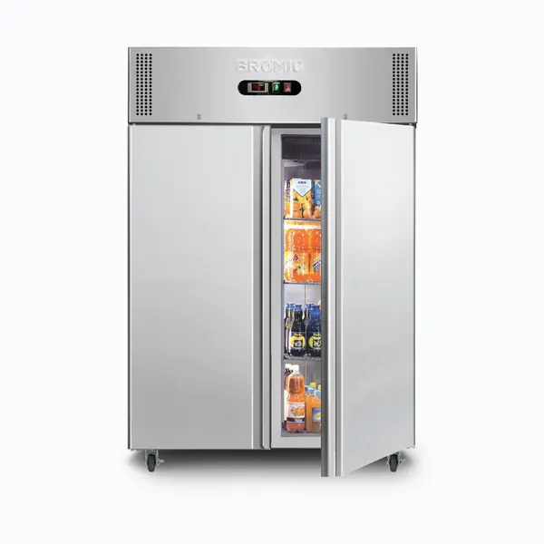 Bromic UF1300SDF-NR-1 Upright Freezer, 1300L, 2 Doors, Stainless Steel