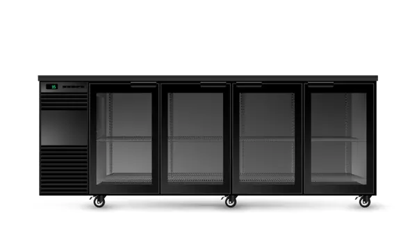 SKOPE BB.4.GSW BackBar 4 Glass Swing Door Fridge