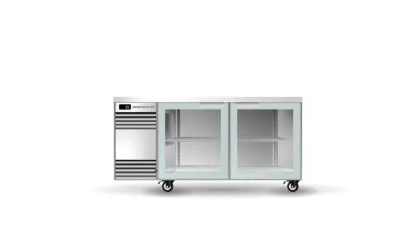 SKOPE CL.2.GSW BackBar 2 Glass Swing Door CounterLine Fridge