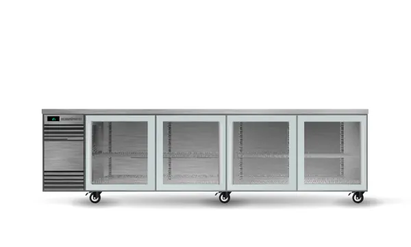 SKOPE CL.4.GSL BackBar 4 Glass Sliding Door CounterLine Fridge