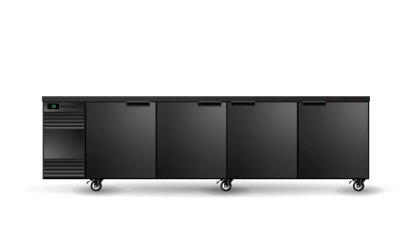 SKOPE CL.4.SSW BackBar 4 Solid Swing Door CounterLine Fridge