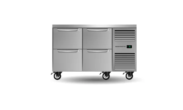 SKOPE PG11.UBF.2.D4.RH ProSpec 4 Drawer, 2 Bay, Underbench GN1/1 Right Hand Freezer