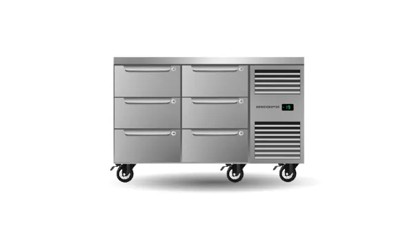 SKOPE PG11.UBF.2.D6.RH ProSpec 6 Drawer, 2 Bay, Underbench GN1/1 Right Hand Freezer