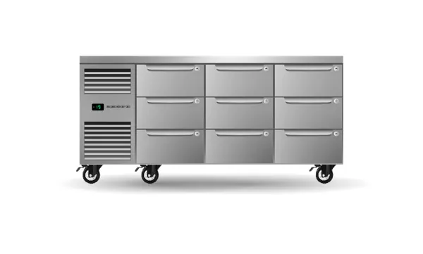 SKOPE PG11.UBF.3.D9 ProSpec 9 Drawer, 3 Bay, Underbench GN1/1 Freezer