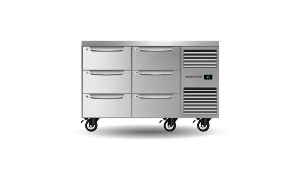 SKOPE PG11.UBR.2.D6.RH ProSpec 6 Drawer, 2 Bay, Underbench GN 1/1 Right Hand Fridge