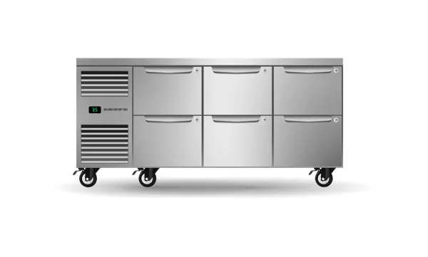 SKOPE PG11.UBR.3.D6 ProSpec 6 Drawer, 3 Bay, Underbench GN 1/1 Fridge