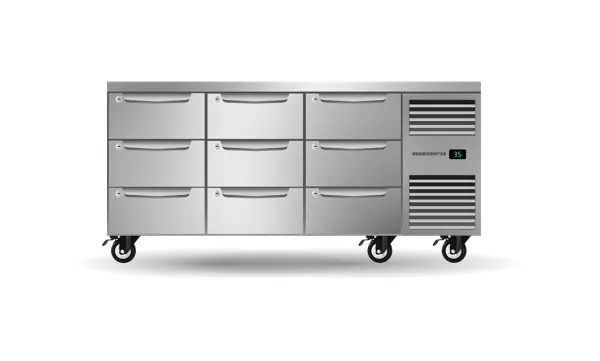 SKOPE PG11.UBR.3.D9.RH ProSpec 9 Drawer, 3 Bay, Underbench GN 1/1 Right Hand Fridge