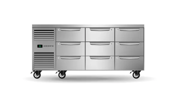 SKOPE PG11.UBR.3.D9 ProSpec 9 Drawer, 3 Bay, Underbench GN 1/1 Fridge