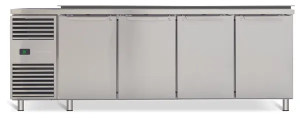 SKOPE PG13.PPS.DC.4.SD ProSpec 4 Solid Door Salad Preparation Drop-in Collar GN1/3 Fridge
