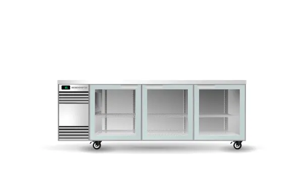 SKOPE SL.3.GSW BackBar 3 Glass Swing Door SlimLine Fridge