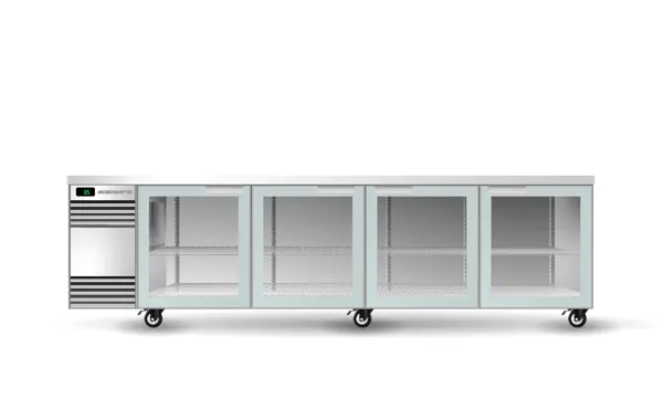 SKOPE SL.4.GSW BackBar 4 Glass Swing Door SlimLine Fridge